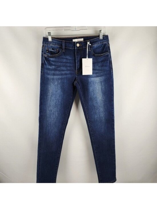 KanCan Denim - Kancan Jeans Womens 9/28 Mid Rise Skinny Style KC11214D Dark Wash Stretch NWT